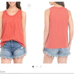 NWT Wonderly red-Orange Scoop Neck Tank size XXL